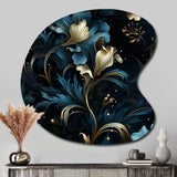 Darkened Reflections Moody Patterns - Asymmetric Metal Wall Art