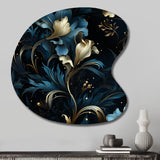 Darkened Reflections Moody Patterns - Asymmetric Metal Wall Art