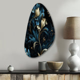 Darkened Reflections Moody Patterns - Asymmetric Metal Wall Art