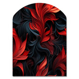 Noir Illusions Moody Patterns - Asymmetric Metal Wall Art