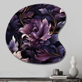 Shadowed Elegance Moody Patterns - Asymmetric Metal Wall Art