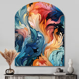 Artistic Whirls Paisley Pattern - Asymmetric Metal Wall Art