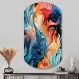 Artistic Whirls Paisley Pattern - Asymmetric Metal Wall Art