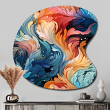 Artistic Whirls Paisley Pattern - Asymmetric Metal Wall Art