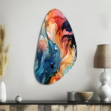 Artistic Whirls Paisley Pattern - Asymmetric Metal Wall Art