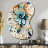 Ethereal Whispers Paisley Pattern - Asymmetric Metal Wall Art