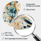 Ethereal Whispers Paisley Pattern - Asymmetric Metal Wall Art