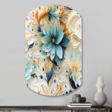 Ethereal Whispers Paisley Pattern - Asymmetric Metal Wall Art