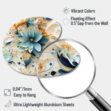 Ethereal Whispers Paisley Pattern - Asymmetric Metal Wall Art