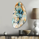 Ethereal Whispers Paisley Pattern - Asymmetric Metal Wall Art