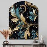 Gilded Luxe Paisley Pattern - Asymmetric Metal Wall Art