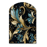 Gilded Luxe Paisley Pattern - Asymmetric Metal Wall Art