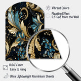 Gilded Luxe Paisley Pattern - Asymmetric Metal Wall Art