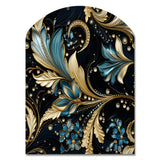 Gilded Luxe Paisley Pattern - Asymmetric Metal Wall Art