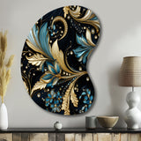 Gilded Luxe Paisley Pattern - Asymmetric Metal Wall Art