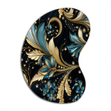 Gilded Luxe Paisley Pattern - Asymmetric Metal Wall Art