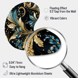 Gilded Luxe Paisley Pattern - Asymmetric Metal Wall Art