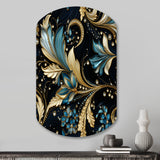 Gilded Luxe Paisley Pattern - Asymmetric Metal Wall Art