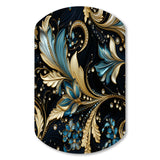 Gilded Luxe Paisley Pattern - Asymmetric Metal Wall Art