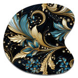 Gilded Luxe Paisley Pattern - Asymmetric Metal Wall Art