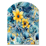 Watercolor Dreams Paisley Pattern - Asymmetric Metal Wall Art