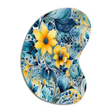 Watercolor Dreams Paisley Pattern - Asymmetric Metal Wall Art