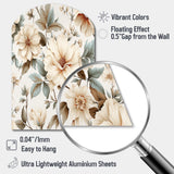 Vintage Florals - Asymmetric Metal Wall Art