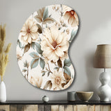 Vintage Florals - Asymmetric Metal Wall Art