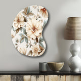 Vintage Florals - Asymmetric Metal Wall Art