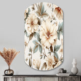 Vintage Florals - Asymmetric Metal Wall Art