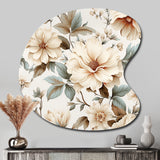 Vintage Florals - Asymmetric Metal Wall Art