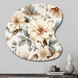 Vintage Florals - Asymmetric Metal Wall Art