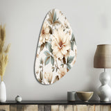 Vintage Florals - Asymmetric Metal Wall Art