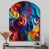 Popart Psychedelic Swirls - Asymmetric Metal Wall Art