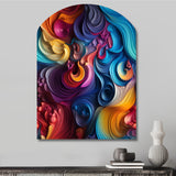 Popart Psychedelic Swirls - Asymmetric Metal Wall Art