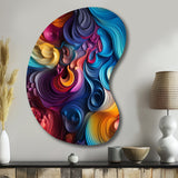 Popart Psychedelic Swirls - Asymmetric Metal Wall Art