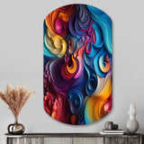 Popart Psychedelic Swirls - Asymmetric Metal Wall Art