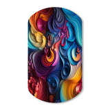 Popart Psychedelic Swirls - Asymmetric Metal Wall Art