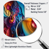 Popart Psychedelic Swirls - Asymmetric Metal Wall Art