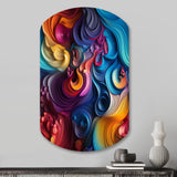 Popart Psychedelic Swirls - Asymmetric Metal Wall Art