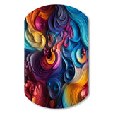 Popart Psychedelic Swirls - Asymmetric Metal Wall Art