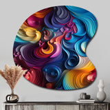 Popart Psychedelic Swirls - Asymmetric Metal Wall Art