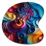 Popart Psychedelic Swirls - Asymmetric Metal Wall Art