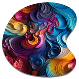 Popart Psychedelic Swirls - Asymmetric Metal Wall Art