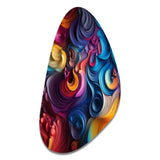 Popart Psychedelic Swirls - Asymmetric Metal Wall Art