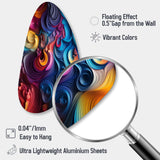 Popart Psychedelic Swirls - Asymmetric Metal Wall Art