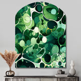 Green Popart Techno Tangles - Asymmetric Metal Wall Art