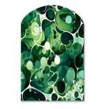 Green Popart Techno Tangles - Asymmetric Metal Wall Art