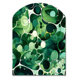 Green Popart Techno Tangles - Asymmetric Metal Wall Art