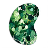 Green Popart Techno Tangles - Asymmetric Metal Wall Art